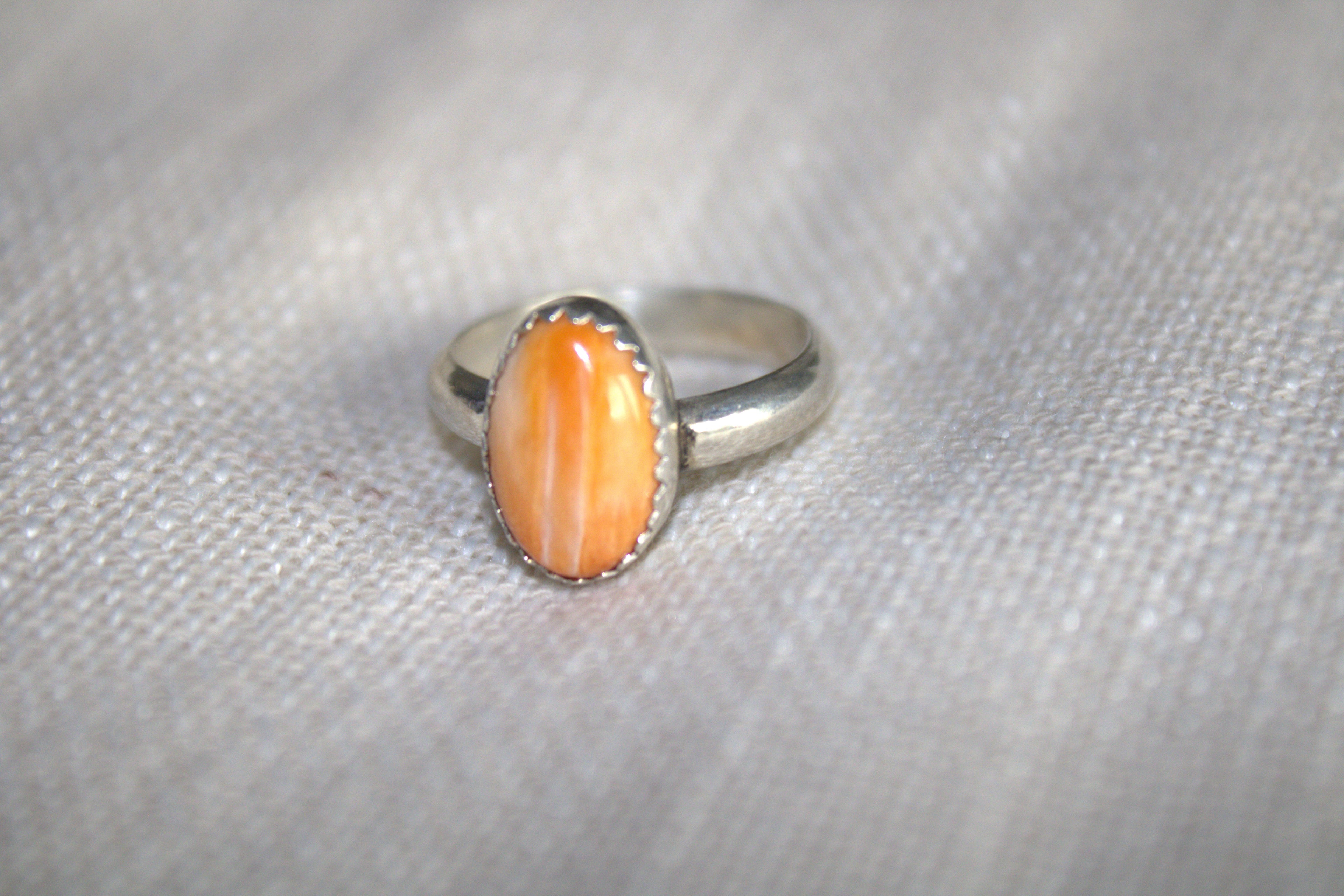 Orange Spiney simple ring