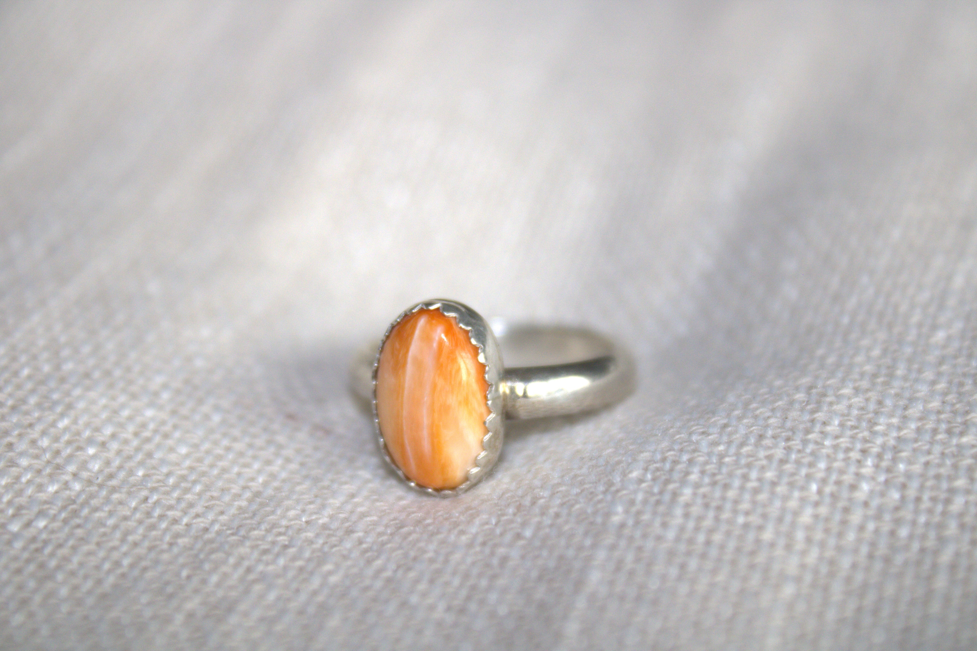 Orange Spiney simple ring