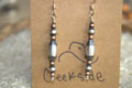 Sterling and Copper Pearl Earrings