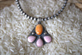 Pink Conch and Orange Spiney Pendant