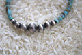 Turquoise and Pearl graduated bracelet