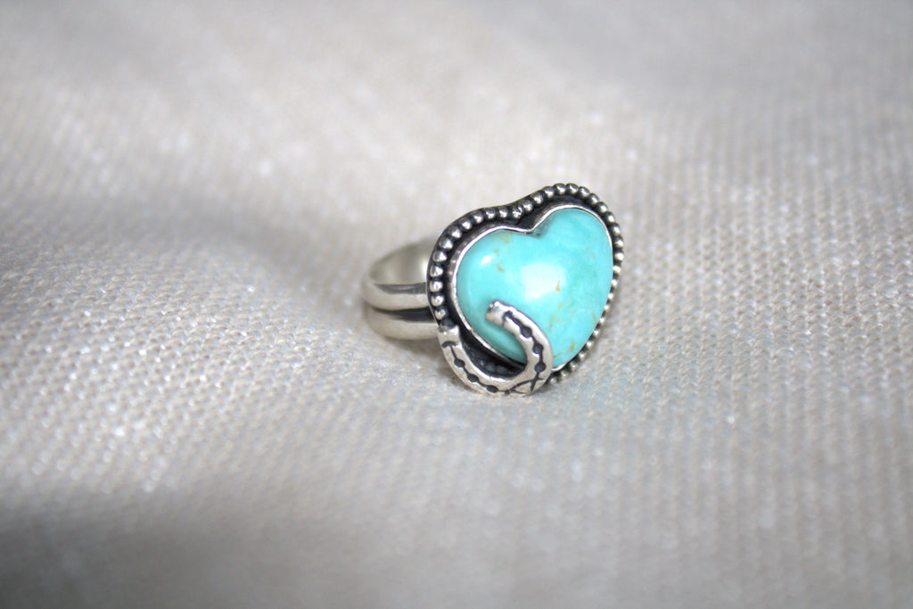 Horseshoe Heart Ring