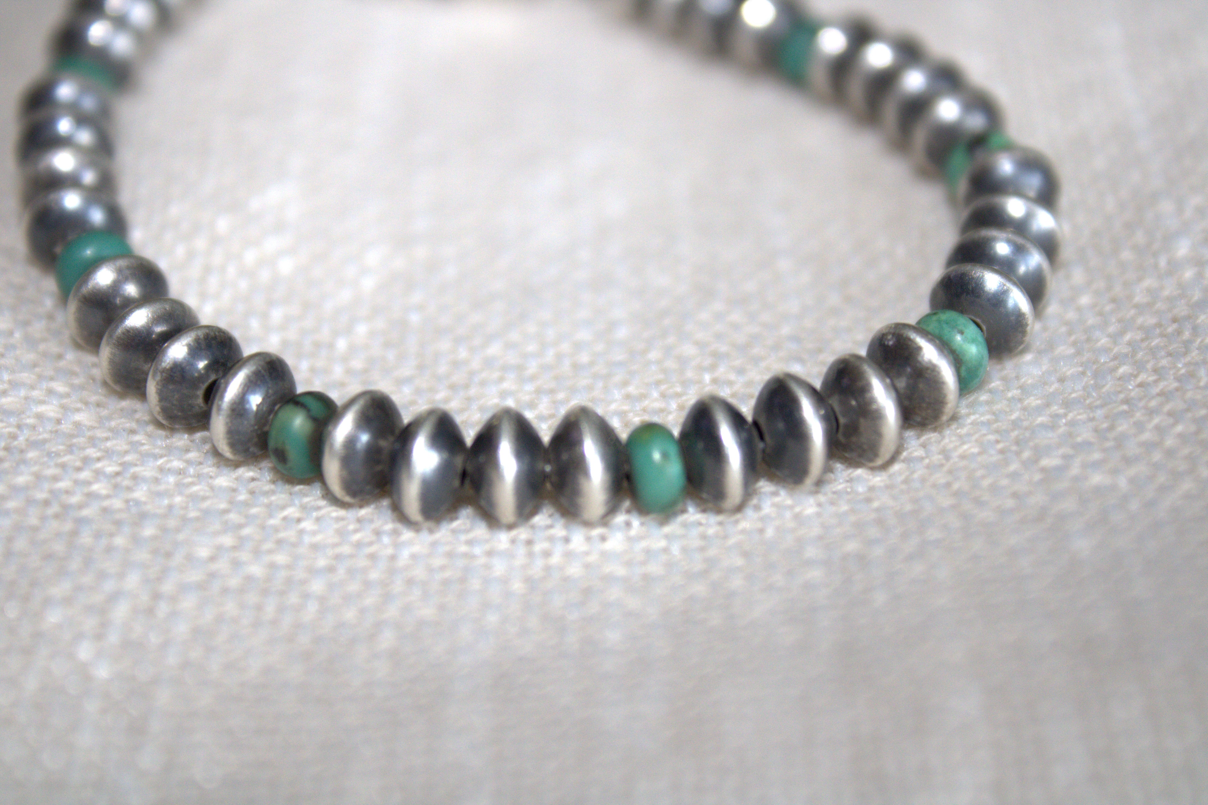 Sterling Silver Saucer Pearl Bracelet