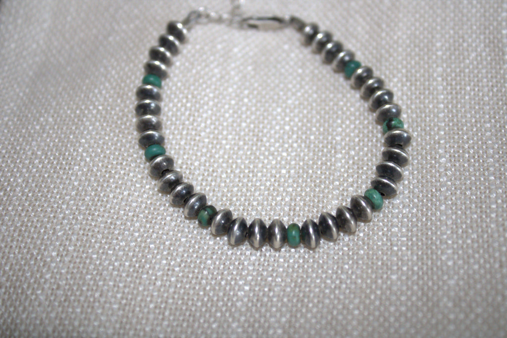 Sterling Silver Saucer Pearl Bracelet