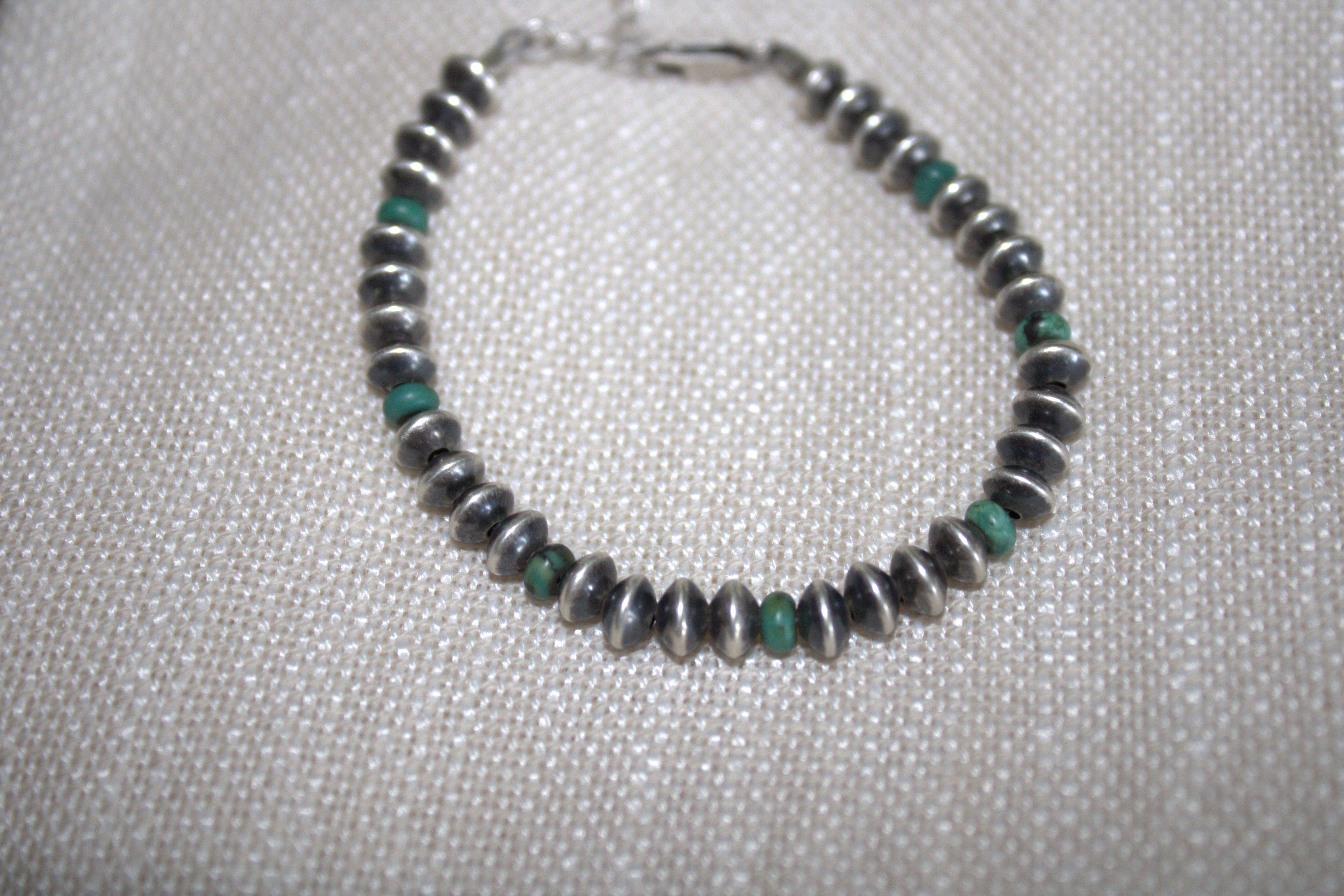 Sterling Silver Saucer Pearl Bracelet
