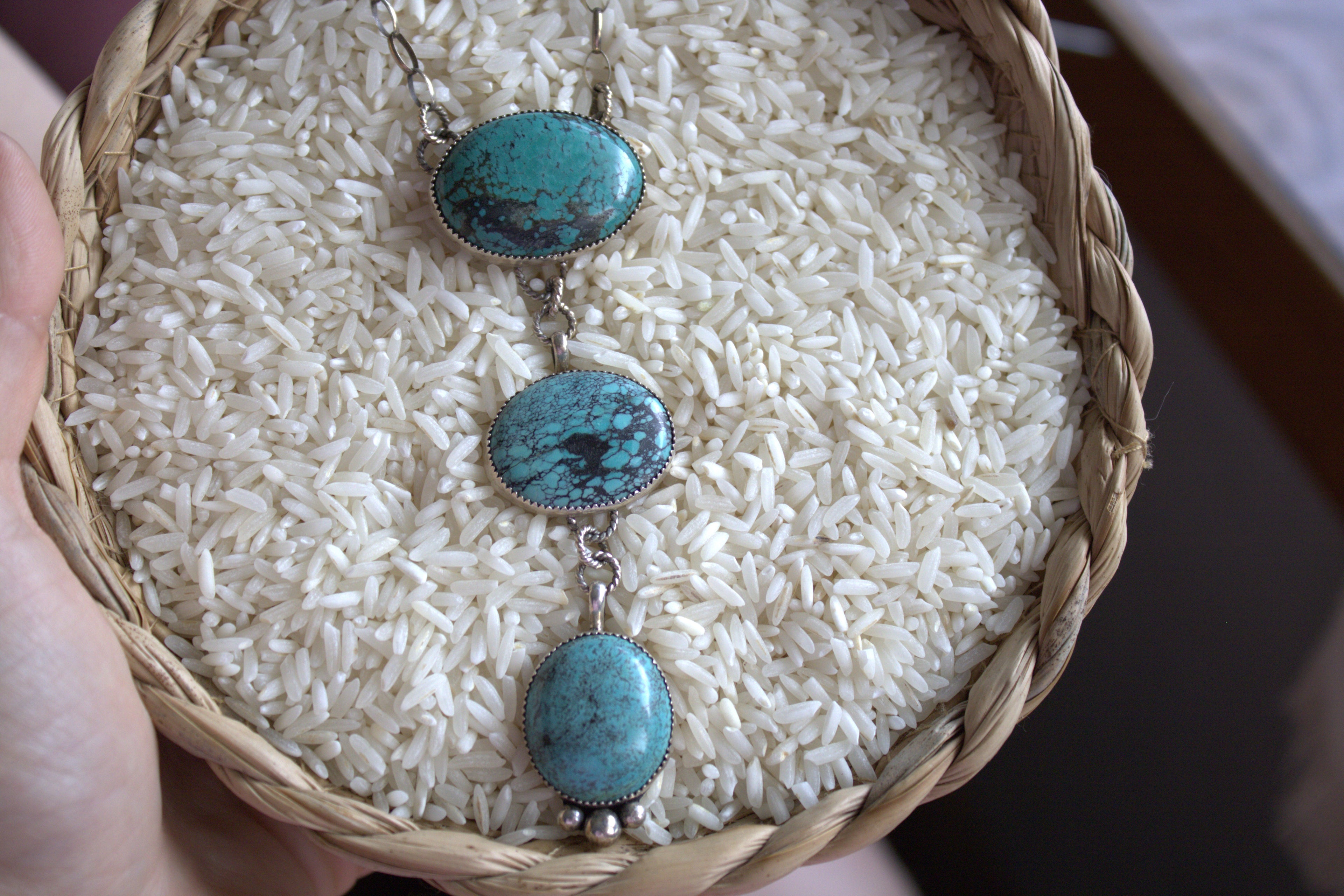 Three Stone Lariat Necklace